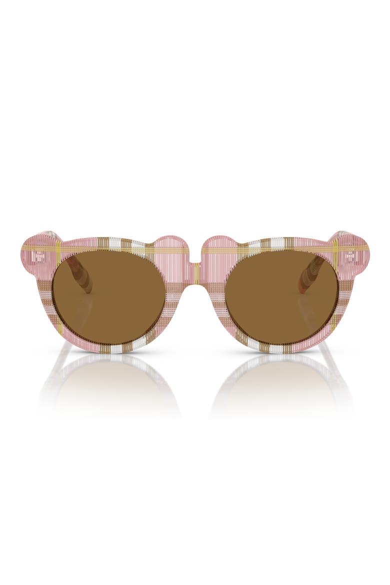 Kids' 43mm Irregular Sunglasses, Main, color, CHECK PINK / BRONZE