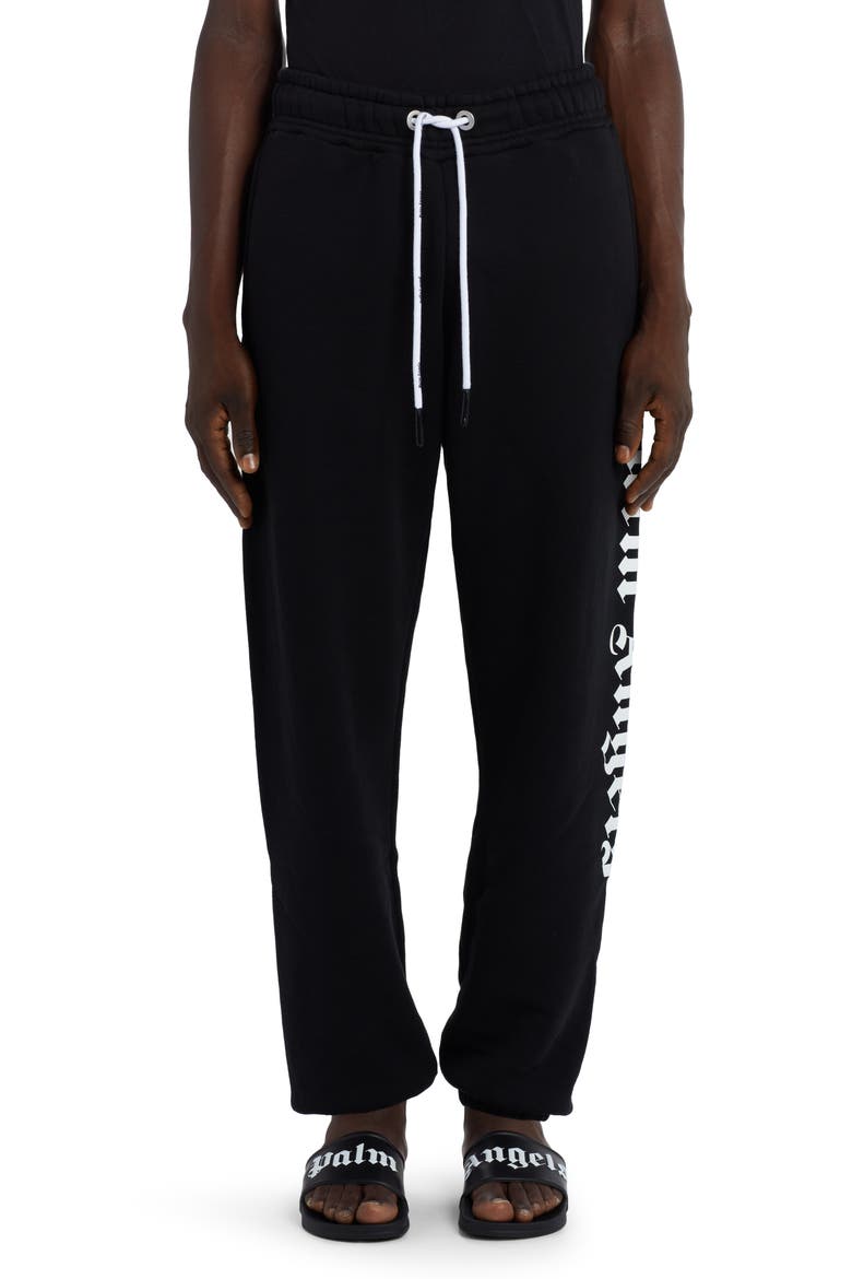 Side Logo Cotton Joggers, Main, color, BLACK WHITE