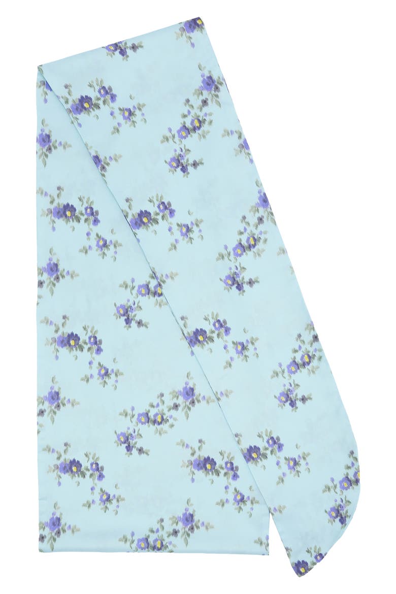 Printed Scarf, Alternate, color, ICED AQUA
