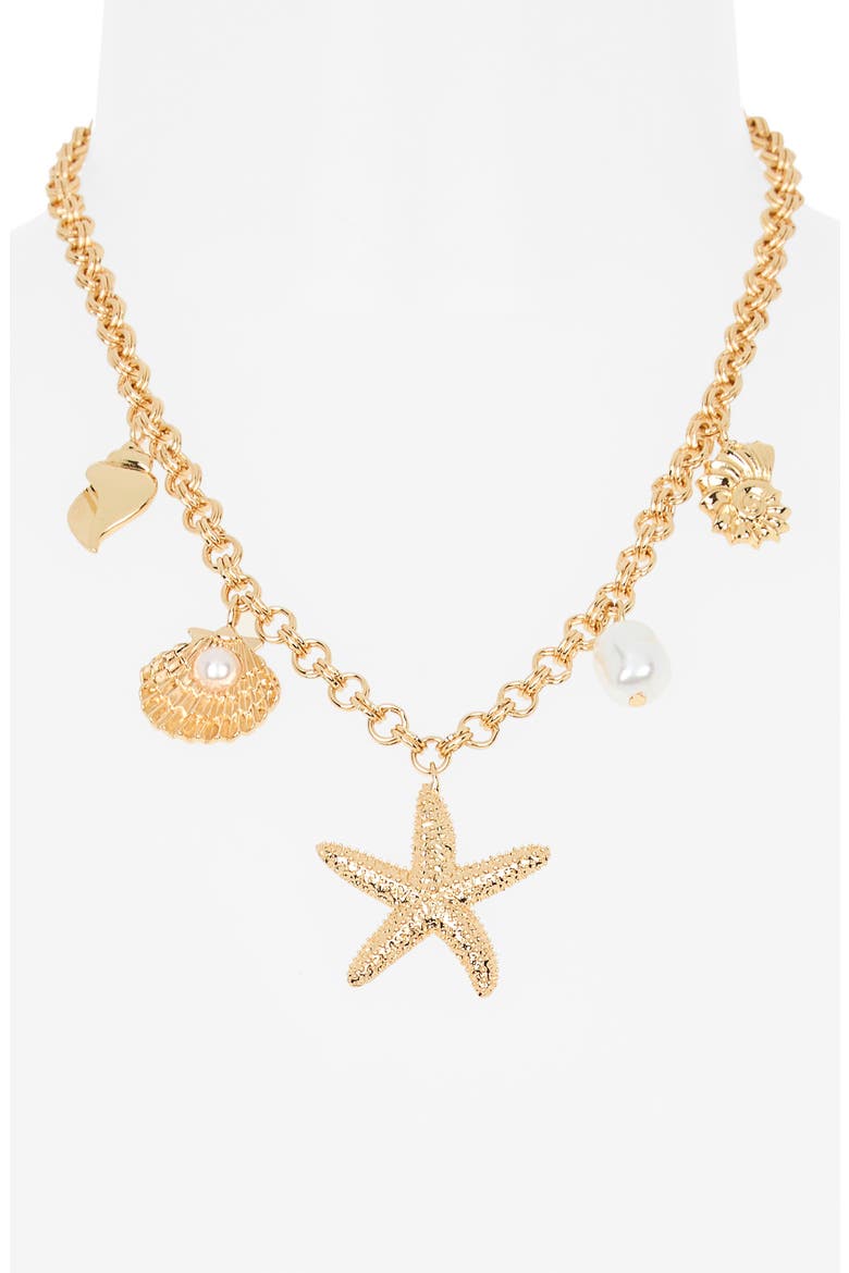 For the Shell Seekers Charm Necklace, Alternate, color, GOLD