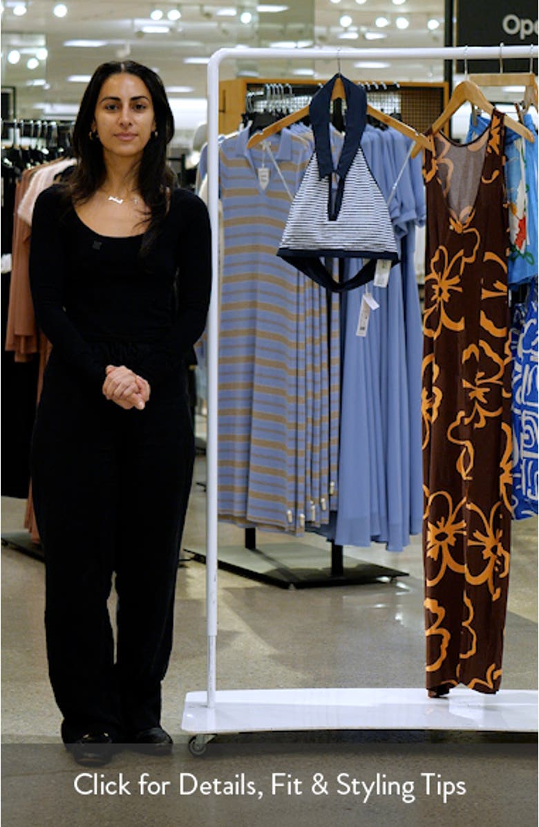 Stripe Collar Bikini Top, sales video thumbnail