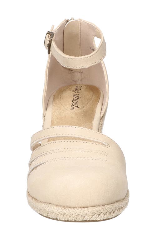 EASY STREET EASY STREET DAYTONA ANKLE STRAP ESPADRILLE PLATFORM WEDGE