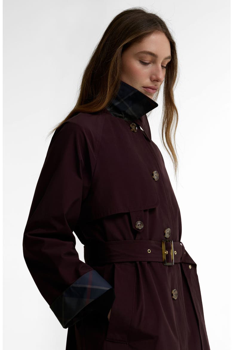 Antonella Showerproof Belted Coat, Alternate, color, FIG/ SHADOW CLASSIC