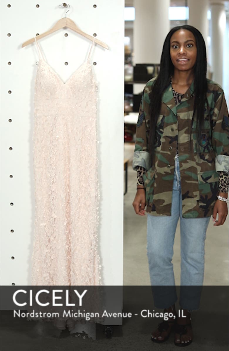 Floral Appliqué Lace Gown, sales video thumbnail