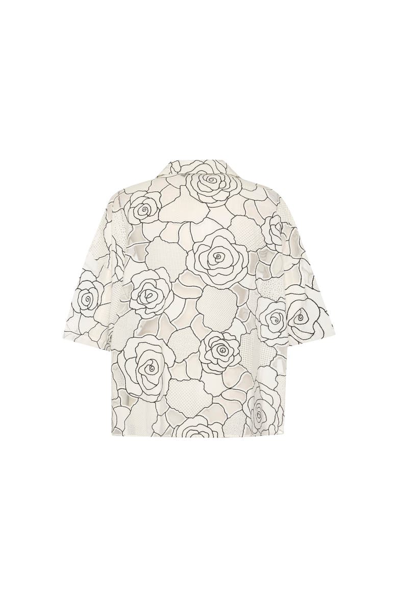 Ourania Oversized Draped Shirt, Alternate, color, Ivory