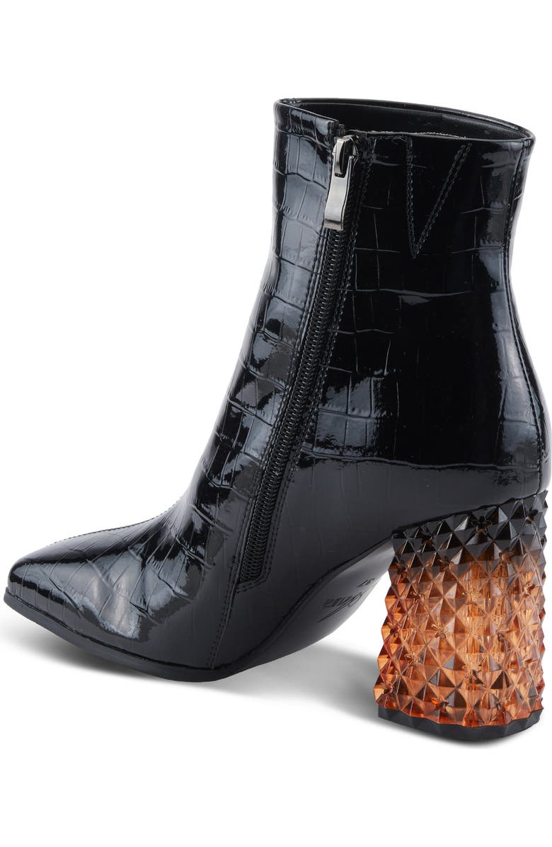 AZURA BY SPRING STEP Longoria Square Toe Bootie, Alternate, color, Black Patent