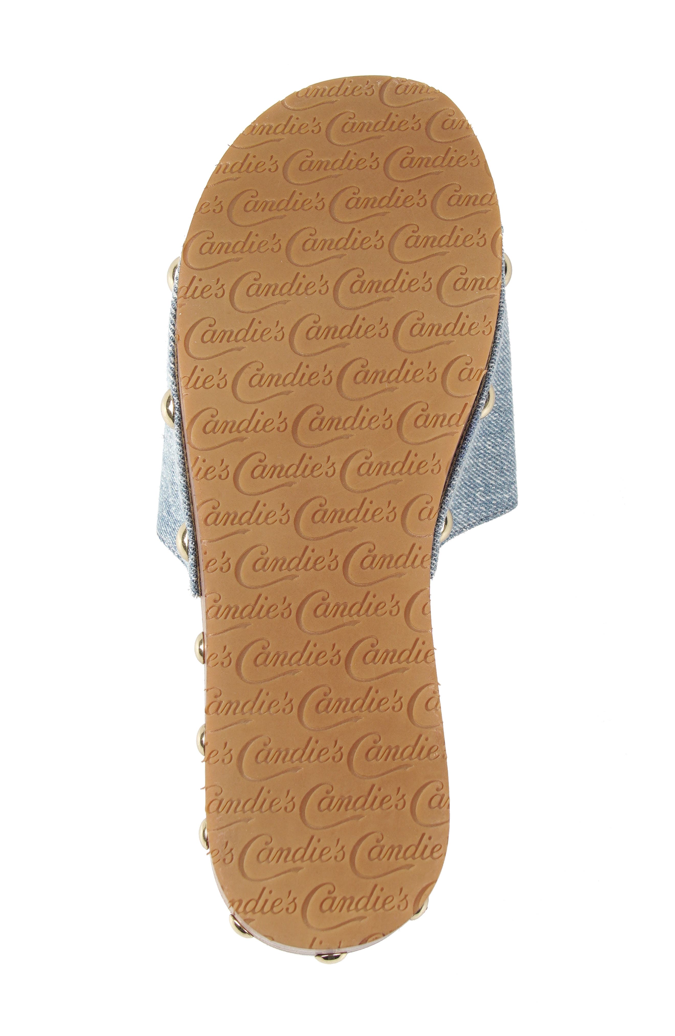 Jewell Platform Wedge Slide Sandal, Alternate, color, BLUE FABRIC