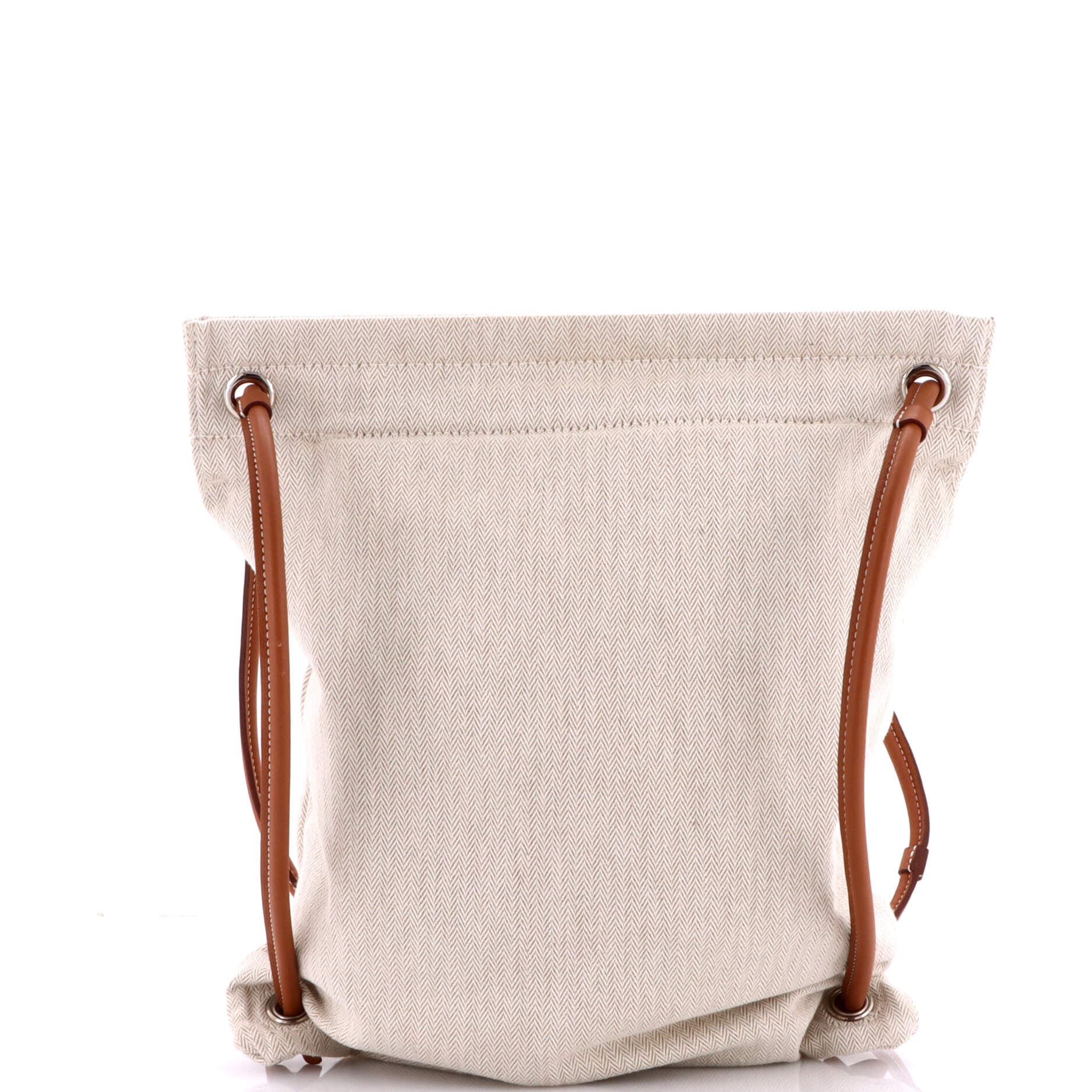 Pre-Owned Hermes Maline Bag Toile, Alternate, color, Ecru