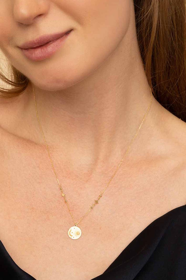 14K Yellow Gold Winter Solstice Pendant Necklace, Alternate, color, Yellow Gold