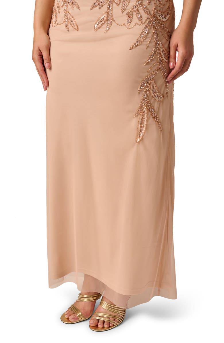 Adrianna Papell Bead Embellished Evening Gown, Alternate, color, 