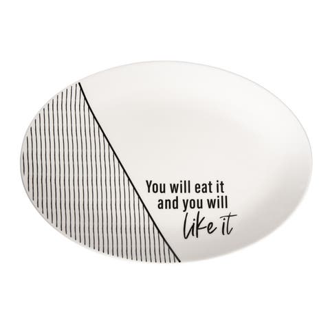 You Will Like It Platter Ceramic White