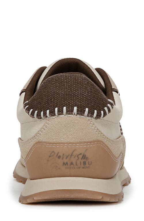 Blowfish Malibu Valley Sneaker In Cream/chocolate Faux Leather