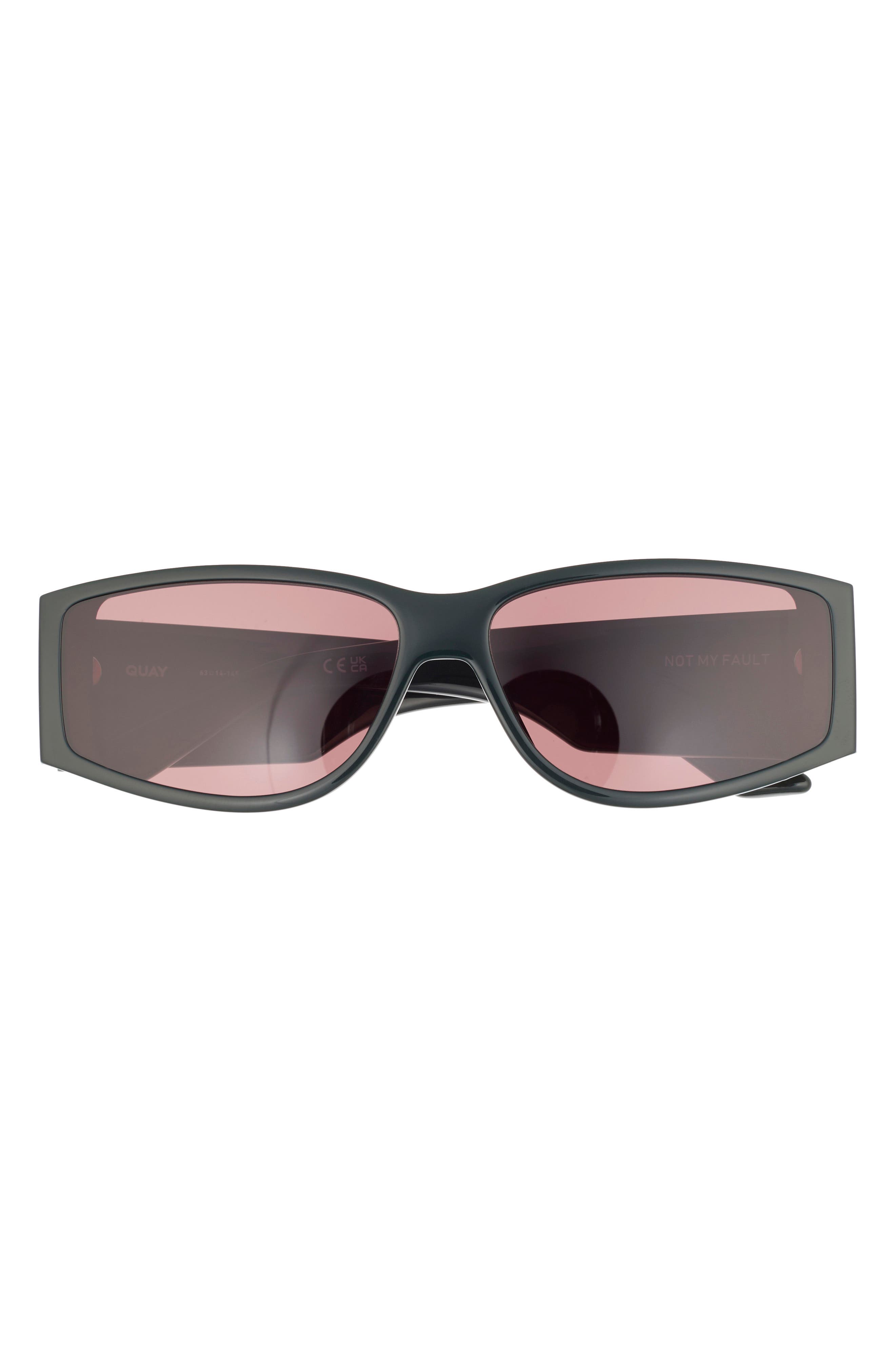 QUAY Not My Fault 41mm Rectangular Sunglasses