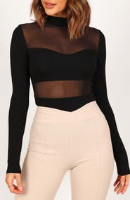 Petal & Pup Kingsley Long Sleeve Mesh Bodysuit