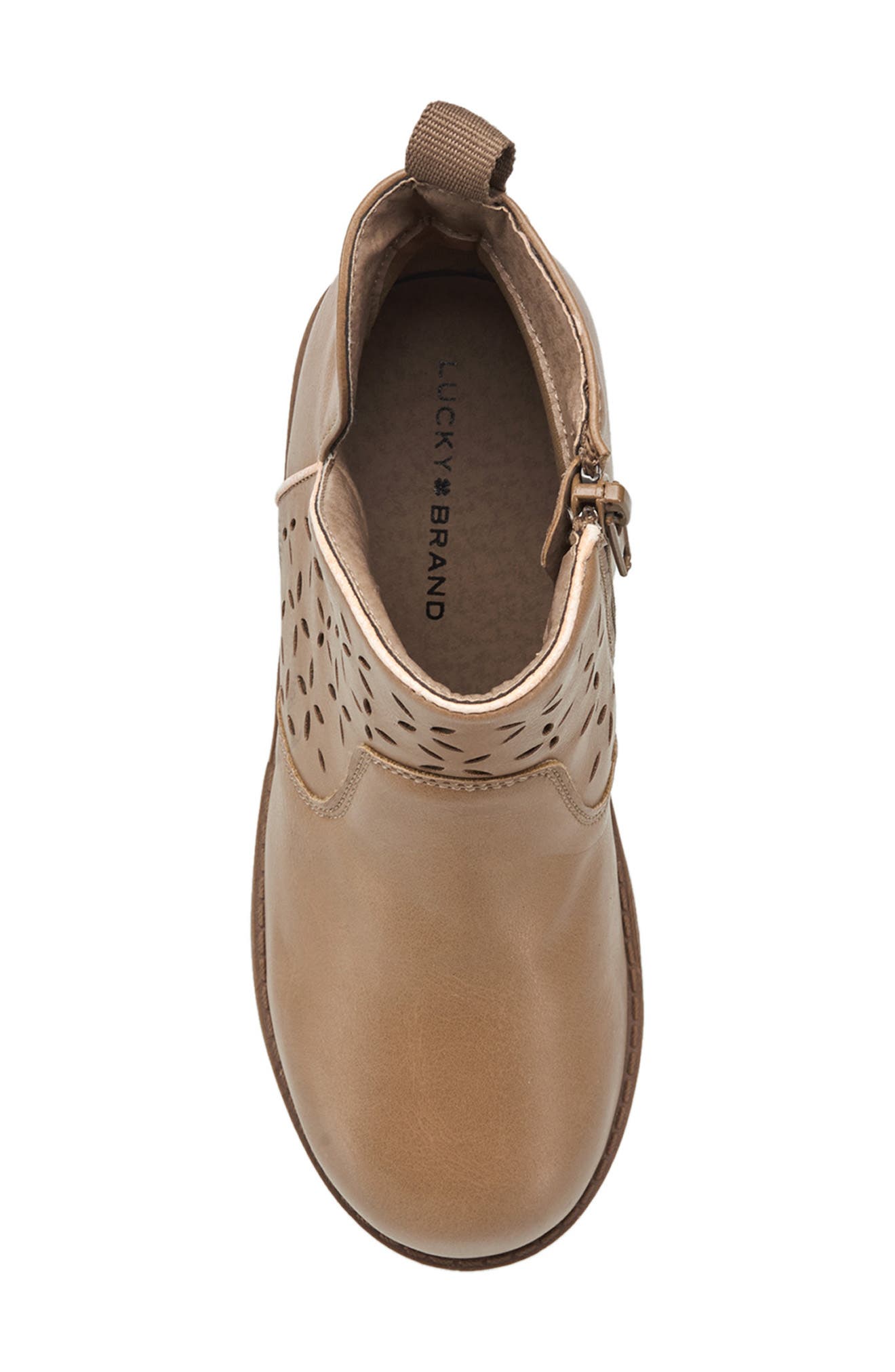 Lucky Brand Kids' Dina Lasercut Bootie, Alternate, color, Sand