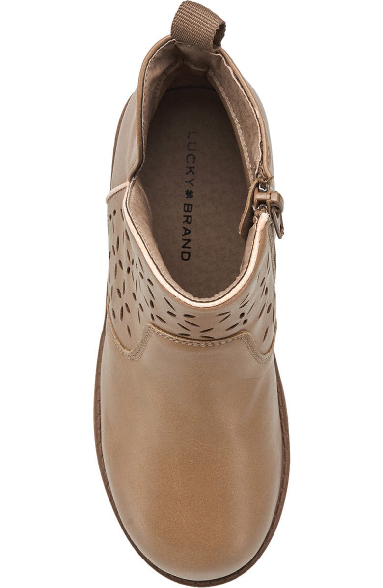 Lucky Brand Kids' Dina Lasercut Bootie, Alternate, color, Sand