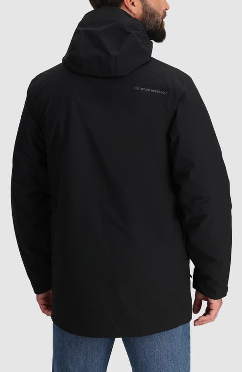 Outdoor Research Foray 3l Waterproof 3-in-1 Parka In Black