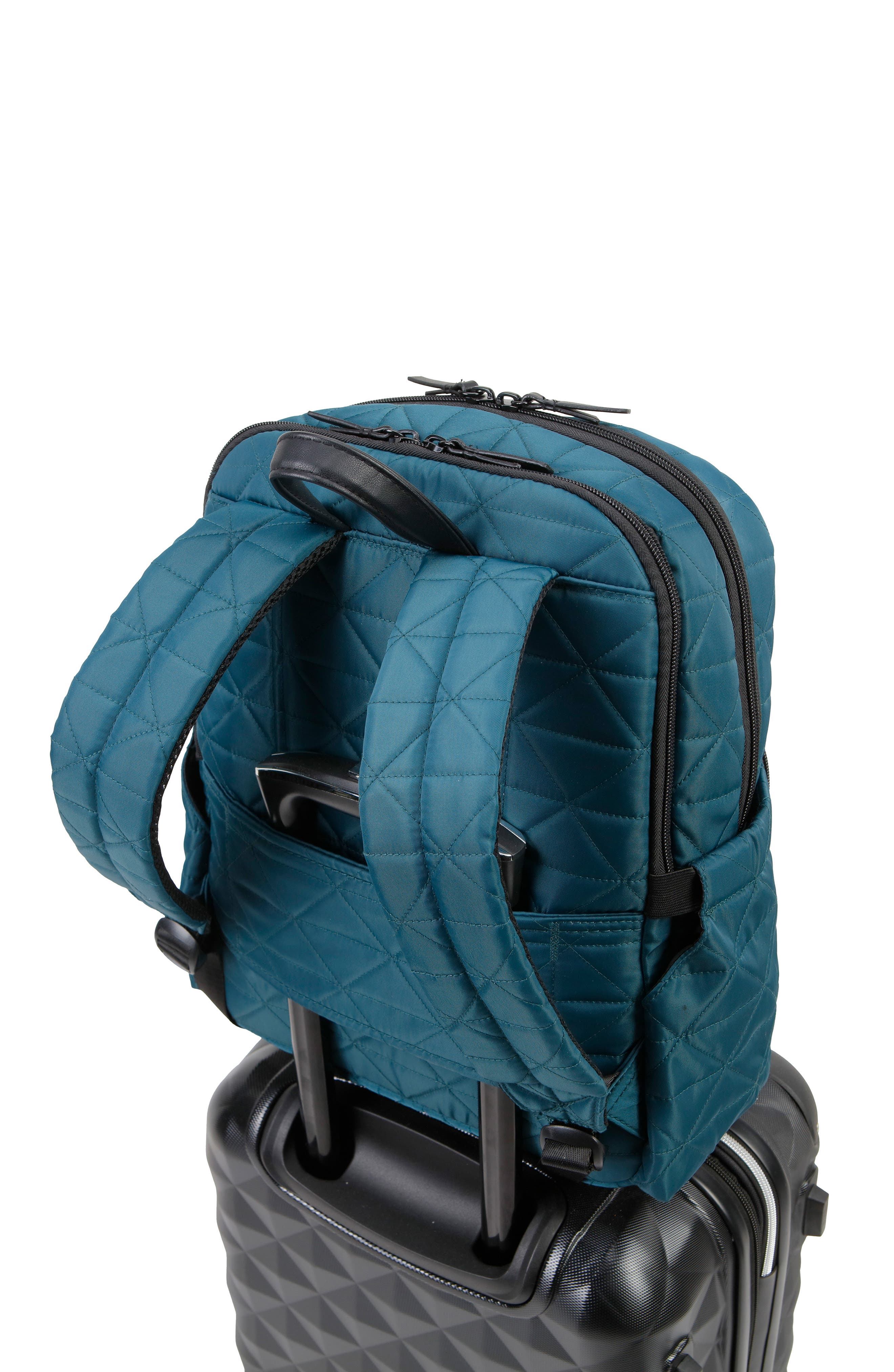 Emma Quilted Backpack, Alternate, color, DEEP TEAL