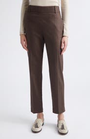 Eleventy Stretch Virgin Wool & Cashmere Crop Pants