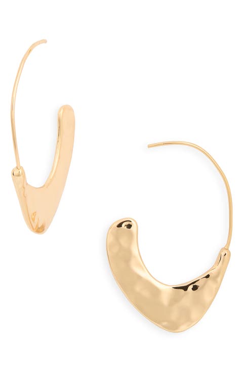 Hammered Hoop Earrings