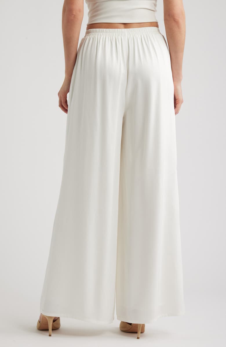 HOUSE OF CB Alexa Wide Leg Pull-On Pants, Alternate, color, Ivory