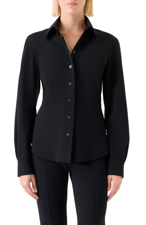 Snap Placket Long Sleeve Shirt