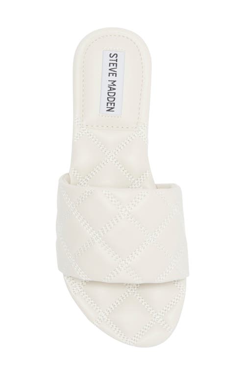 Steve Madden Perrie Quilted Slide Sandal In Bone