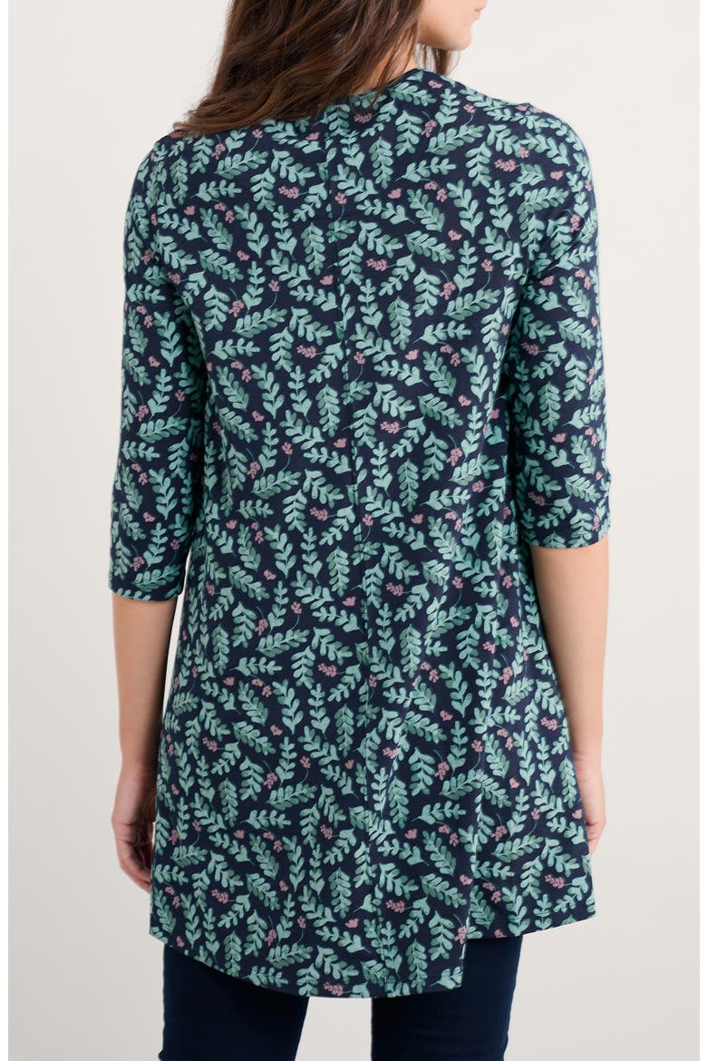 Killiow Floral Tunic Top, Alternate, color, INDIGO LEAF MARITIME