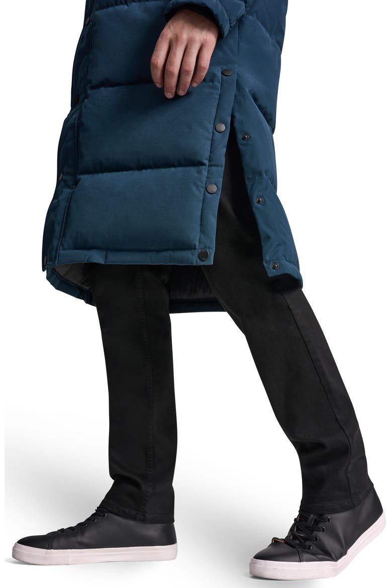 Zip Front Longline Puffer, Alternate, color, BLUE STEEL