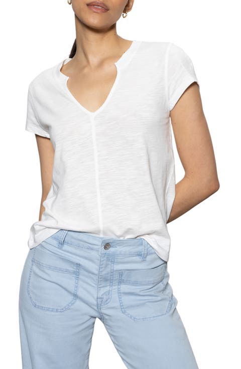 The New Girl Split Neck T-Shirt