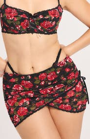 SAVAGE X FENTY Sinful Rose Lace Miniskirt