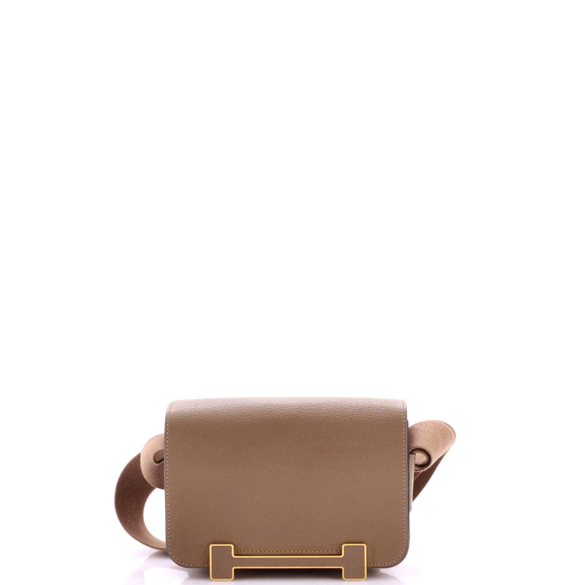 Pre-Owned Hermes Geta Bag Chevre Mysore, Alternate, color, Etoupe