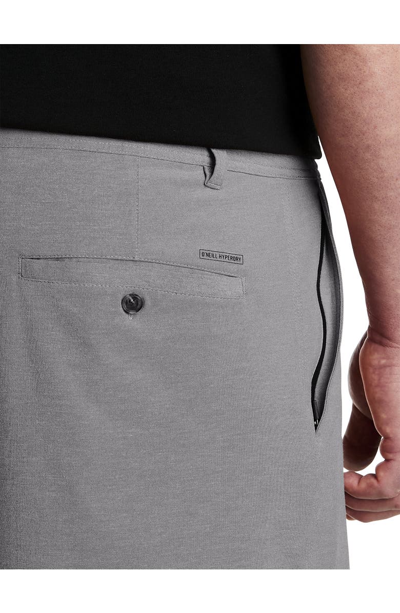 O'Neill Big & Tall Reserve Light Check Hybrid Shorts, Alternate, color, Graphite