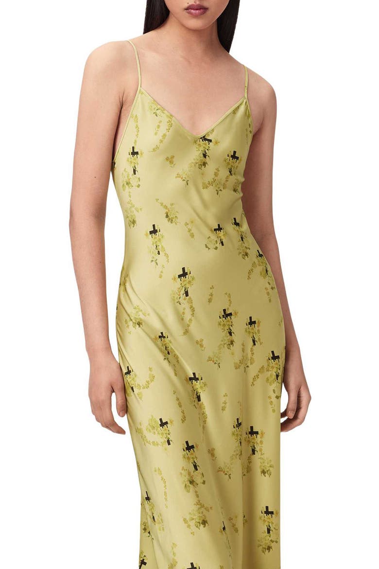 Bryony Satin Slipdress, Alternate, color, EMPOLI YELLOW