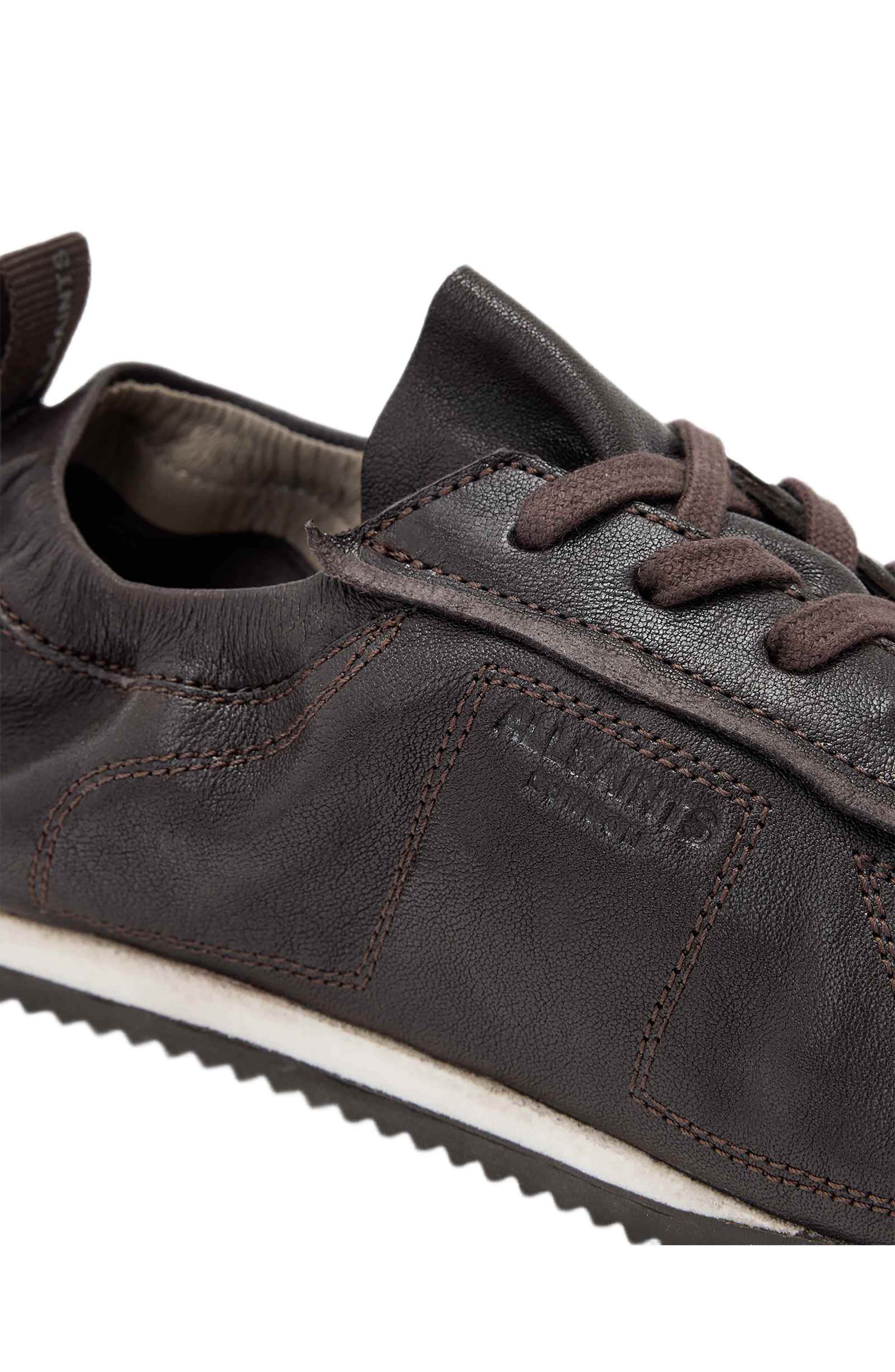 Kenny Skive Leather Sneaker, Alternate, color, DARK BROWN