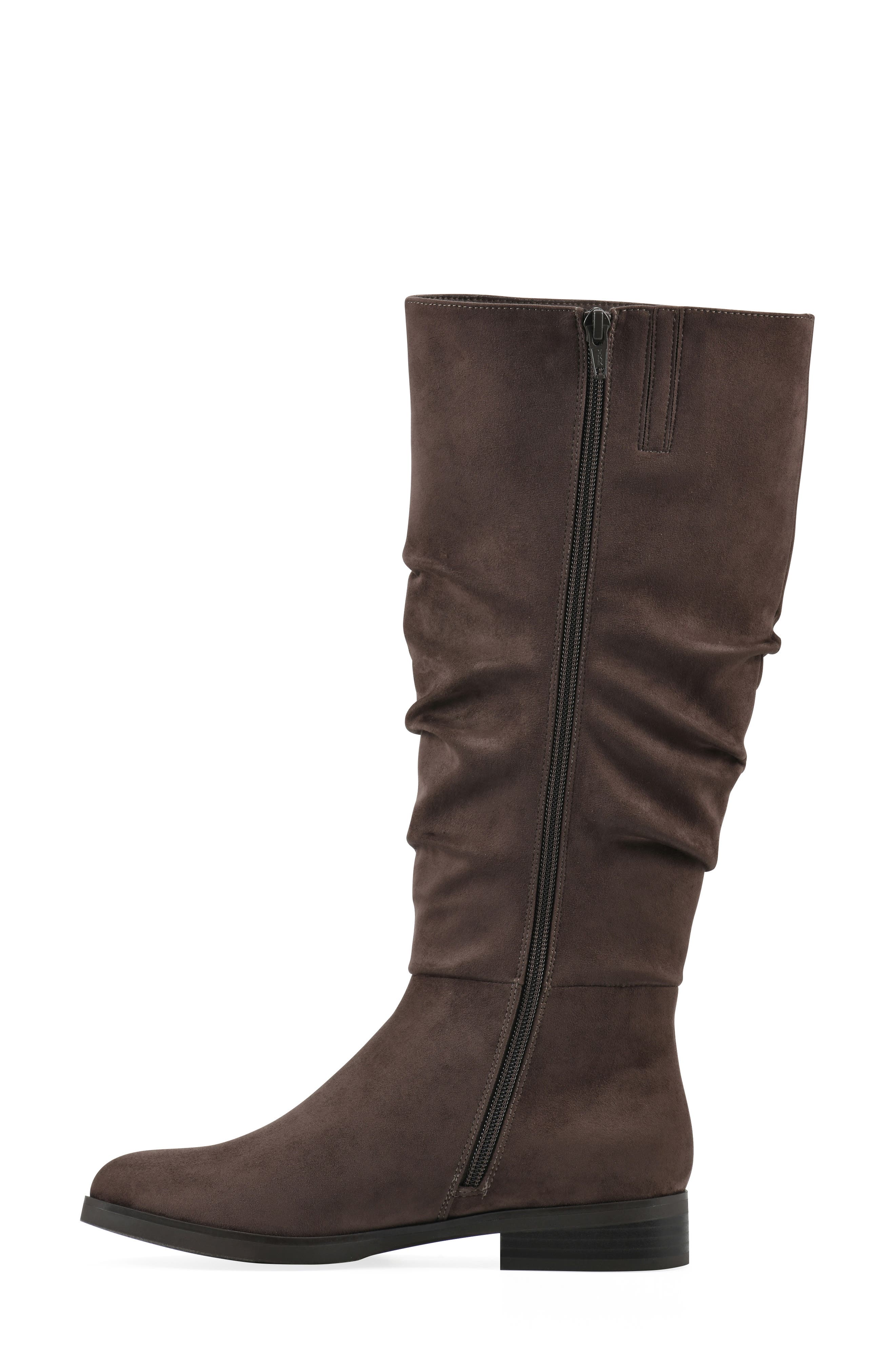 Barnes Tall Boot, Alternate, color, DARK BROWN/ FABRIC