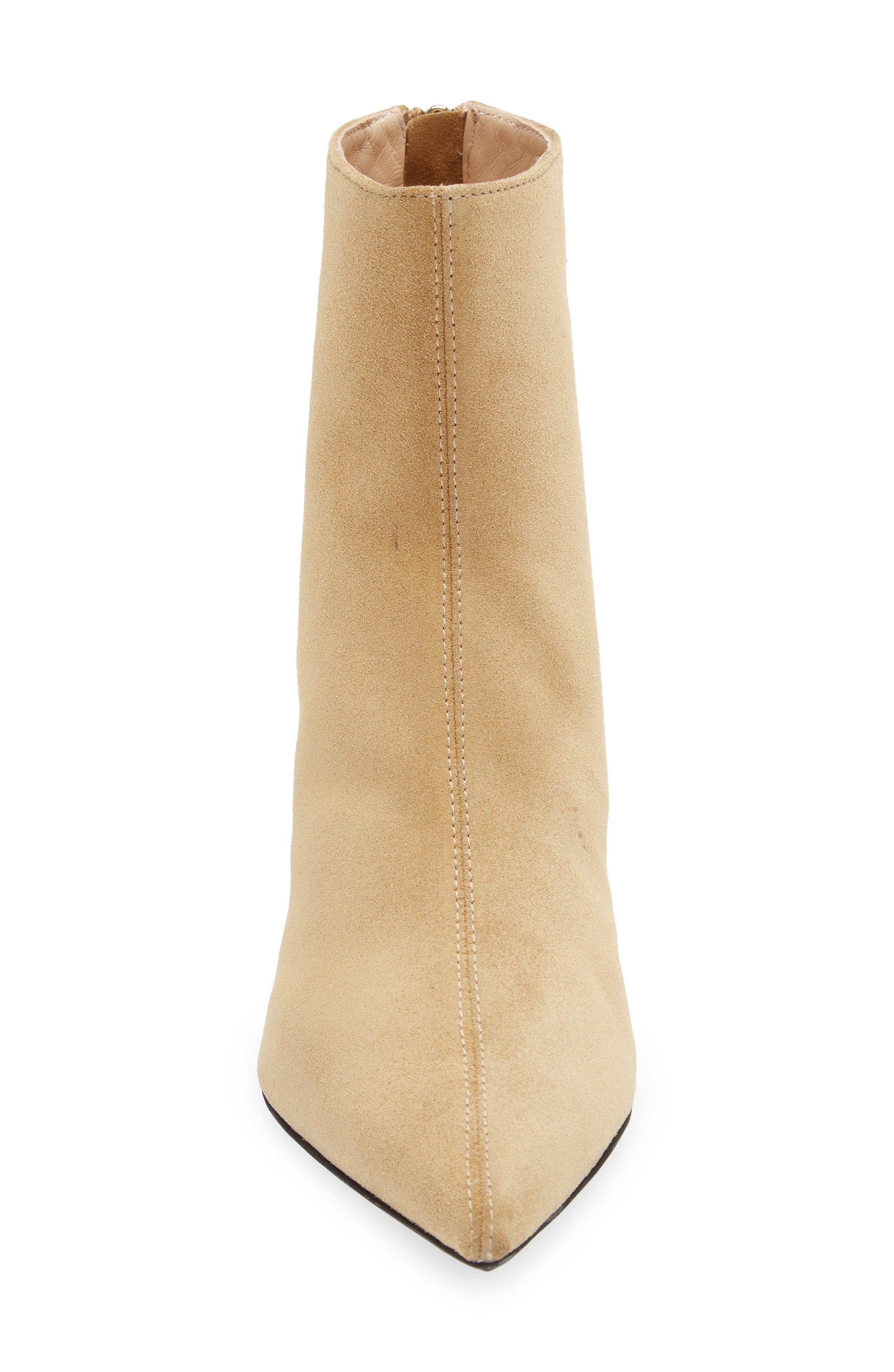 Nora Pointed Toe Bootie, Alternate, color, CAMEL SUEDE