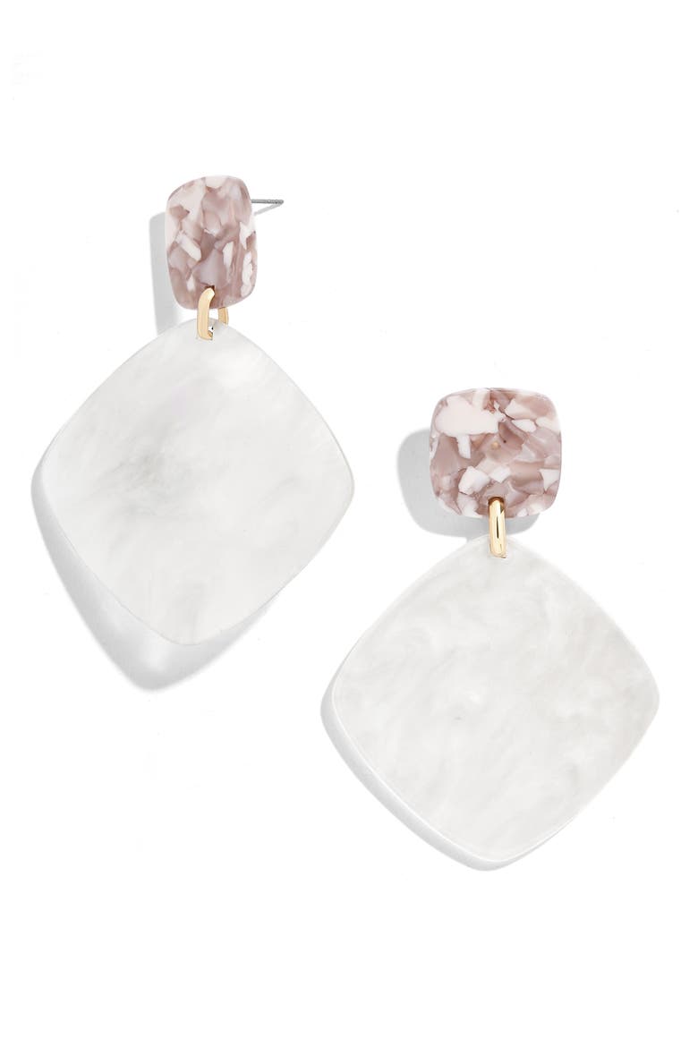 Avida Drop Earrings, Main, color, WHITE