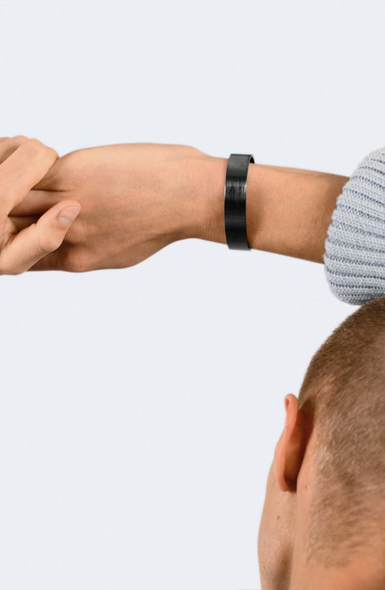 le gramme Men's 41G Brushed Sterling Silver Ribbon Cuff Bracelet, Alternate, color, 