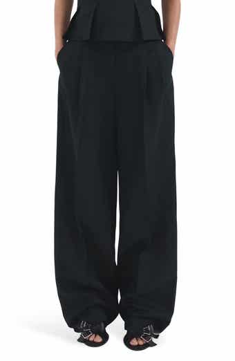 Straight Fit Linen Blend Pants