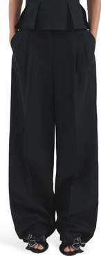 MANGO Straight Fit Linen Blend Pants