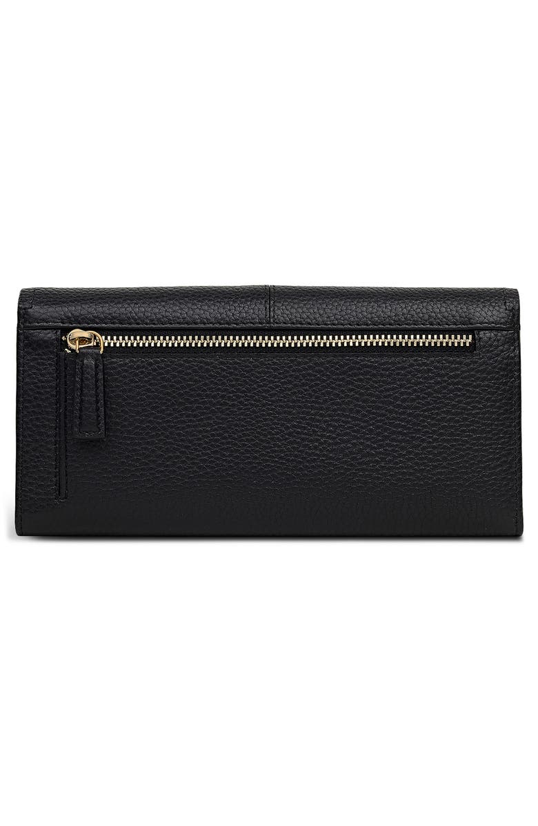 Radley Large Flap Leather Wallet, Alternate, color, Black