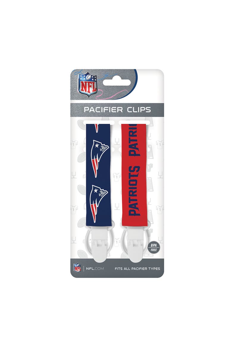New England Patriots Pacifier Clip 2Pack, Alternate, color, Multicolor