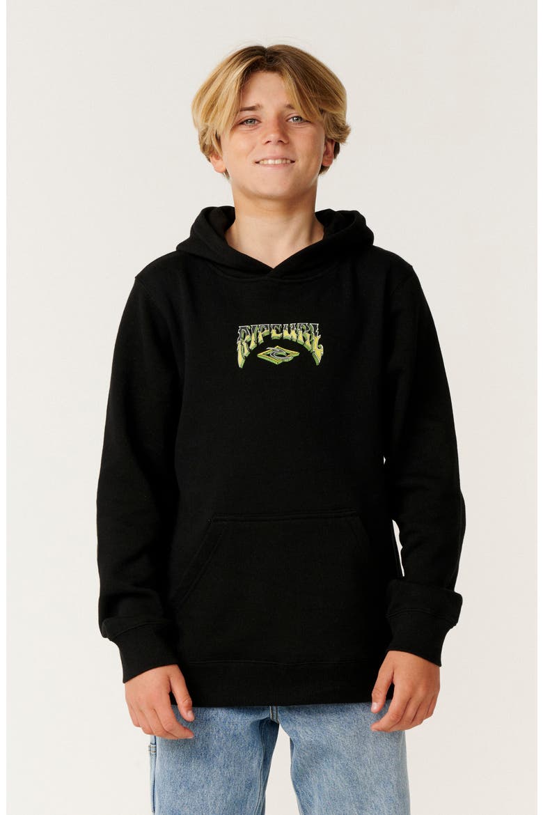 Kids' Shredding Graphic Hoodie, Main, color, BLACK