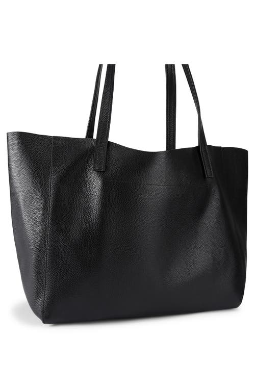 Kurt Geiger London Chelsea Drench Slouch Leather Shopper Bag In Black