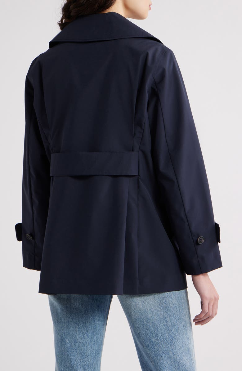 Save The Duck Sofi Water Resistant Trench Coat, Alternate, color, Blue Black