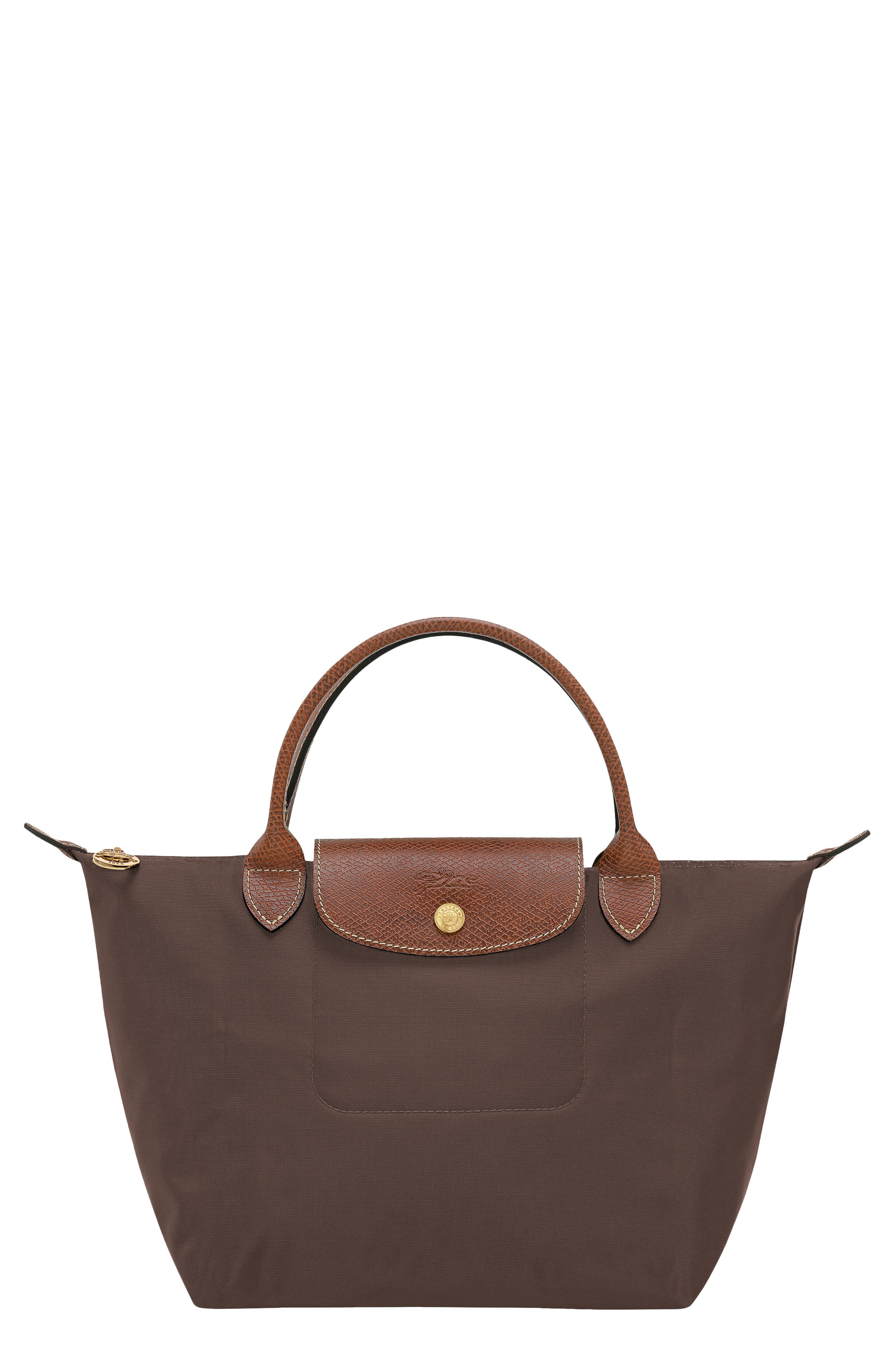 Small Le Pliage Recycled Nylon Top Handle Bag, Main, color, MOCHA