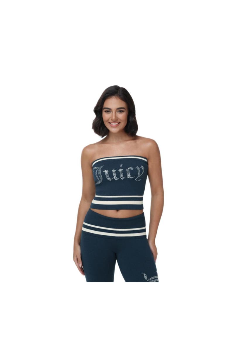 Sleek Logo Strapless Tube Top, Main, color, REGAL BLUE