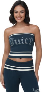 Juicy Couture Sleek Logo Strapless Tube Top