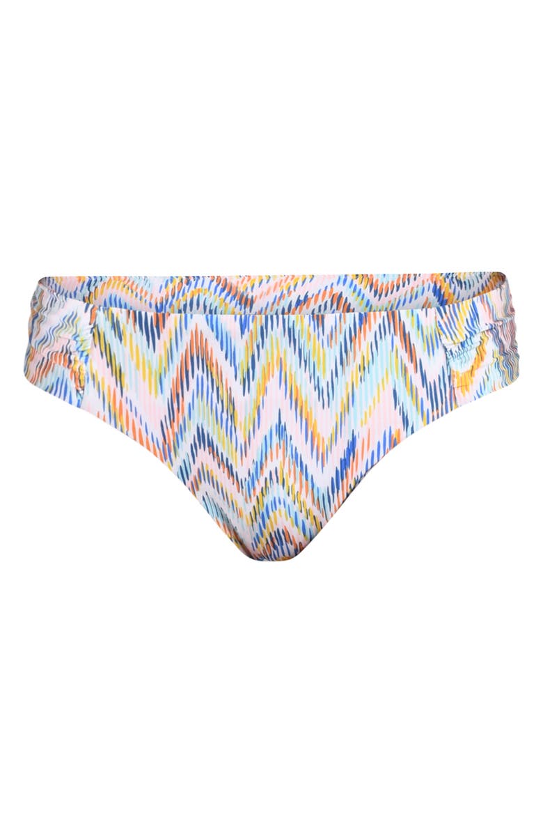 Sunshine 79 Soul Shirred Side Hipster Bikini Bottoms, Alternate, color, White Multi